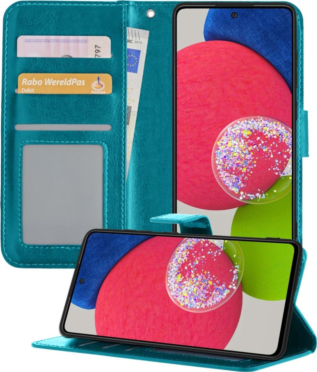 Samsung A52s Hoesje Book Case Kunstleer - Turquoise