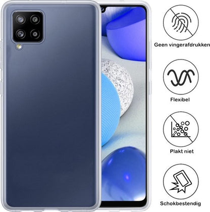 Samsung A42 Hoesje Siliconen Backcover Lichtgewicht - Transparant