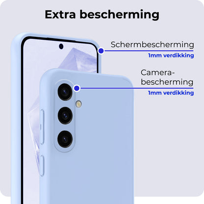 Samsung A35 Hoesje Siliconen Backcover Lichtgewicht - Lichtblauw