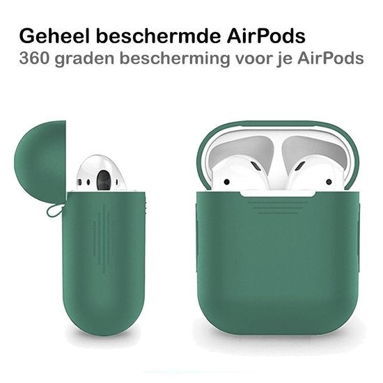 AirPods 2 Hoesje Ultra Dun Siliconen - Midnight Green