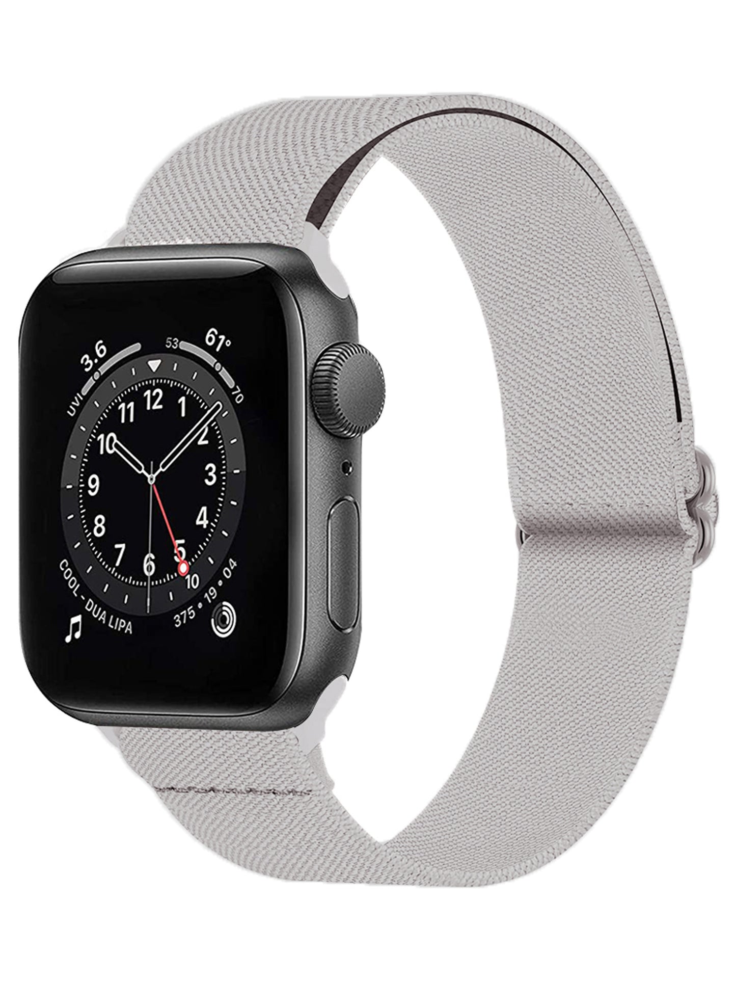 Horloge Bandje Geschikt Voor Apple Watch 1-8 / SE - 42/44/45 mm Bandje Stof - Grijs