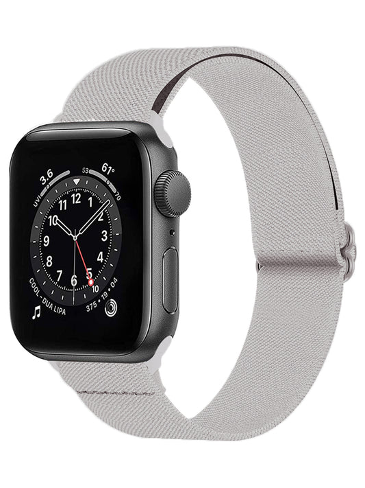 Bandje Geschikt Voor Apple Watch Bandje 42/44/45 mm Nylon Polsband Met Gesp - Horloge Bandje Geschikt Voor Apple Watch 1-8 / SE - 42/44/45 mm Bandje Stof - Grijs