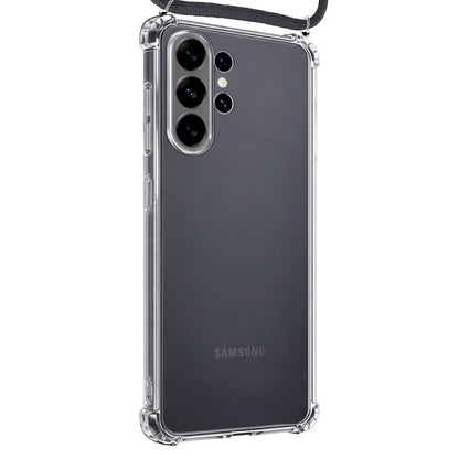 Samsung S26 Ultra Hoesje met Koord Backcover Shockproof - Transparant