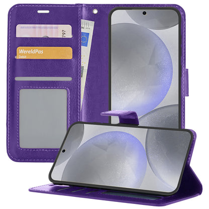 Samsung S24 Plus Hoesje Book Case Kunstleer - Paars