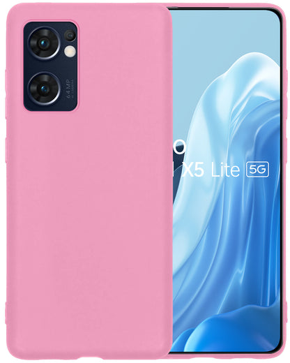 OPPO Find X5 Lite Hoesje Siliconen - Lichtroze