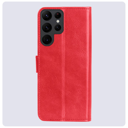 Samsung S24 Ultra Hoesje Bookcase Cover met Kaarthouder - Rood
