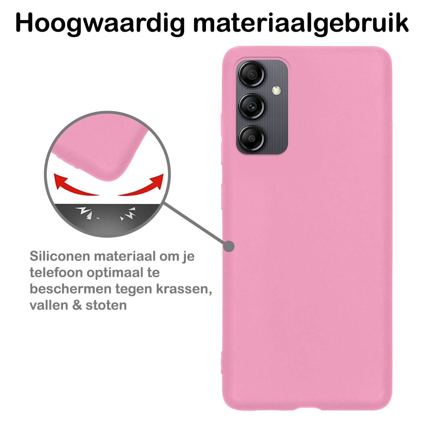 Samsung A14 Hoesje Siliconen - Roze