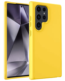 Samsung S24 Ultra Hoesje Siliconen Backcover Lichtgewicht - Geel
