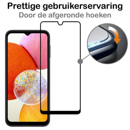 Samsung A14 Screenprotector Gehard Glas - Full Screen