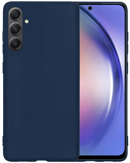 Samsung A54 Hoesje Siliconen Backcover Lichtgewicht - Donkerblauw