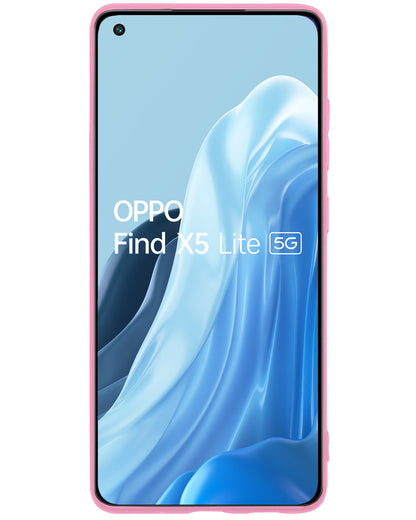 OPPO Find X5 Lite Hoesje Siliconen Backcover Lichtgewicht - Lichtroze