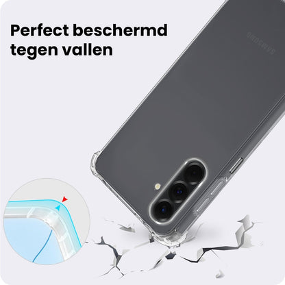 Samsung A17 Hoesje Shockproof Backcover Siliconen - Transparant