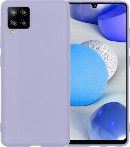 Samsung A42 Hoesje Siliconen Backcover Lichtgewicht - Lila