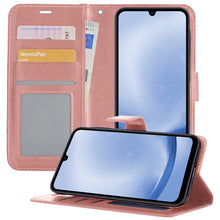 Samsung A25 Hoesje Bookcase Cover met Kaarthouder - Rosé goud