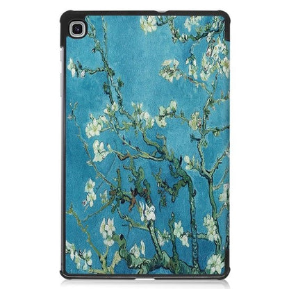 Samsung Galaxy Tab S6 Lite Trifold Bookcase Hoes - Bloesem