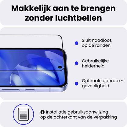 Google Pixel 9a Screenprotector Gehard Glas - Full Screen