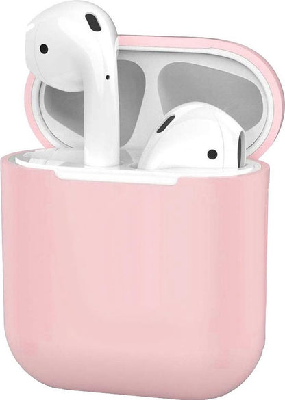 AirPods 1 Hoesje Siliconen Lichtgewicht - Lichtroze