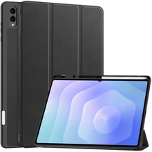 Samsung Galaxy Tab S11 Ultra Trifold Bookcase Hoes met Penhouder voor S Pen - Zwart
