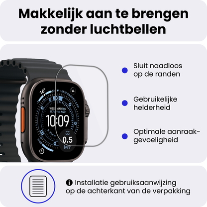 Apple Watch Ultra 3 (49 mm) Screenprotector Gehard Glas - Anti-kras