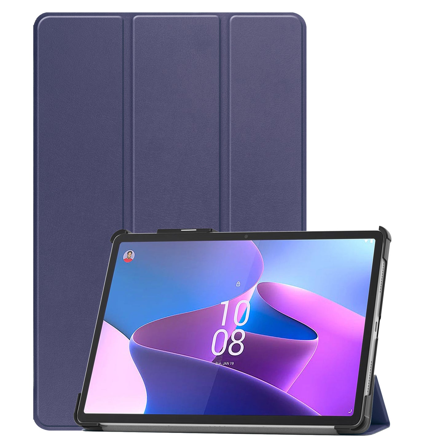 Lenovo Tab P11 Pro Tablethoes Smcpen Met Screenprotector - Donkerblauw