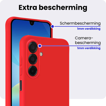 Samsung A26 Hoesje Siliconen Backcover Lichtgewicht - Rood