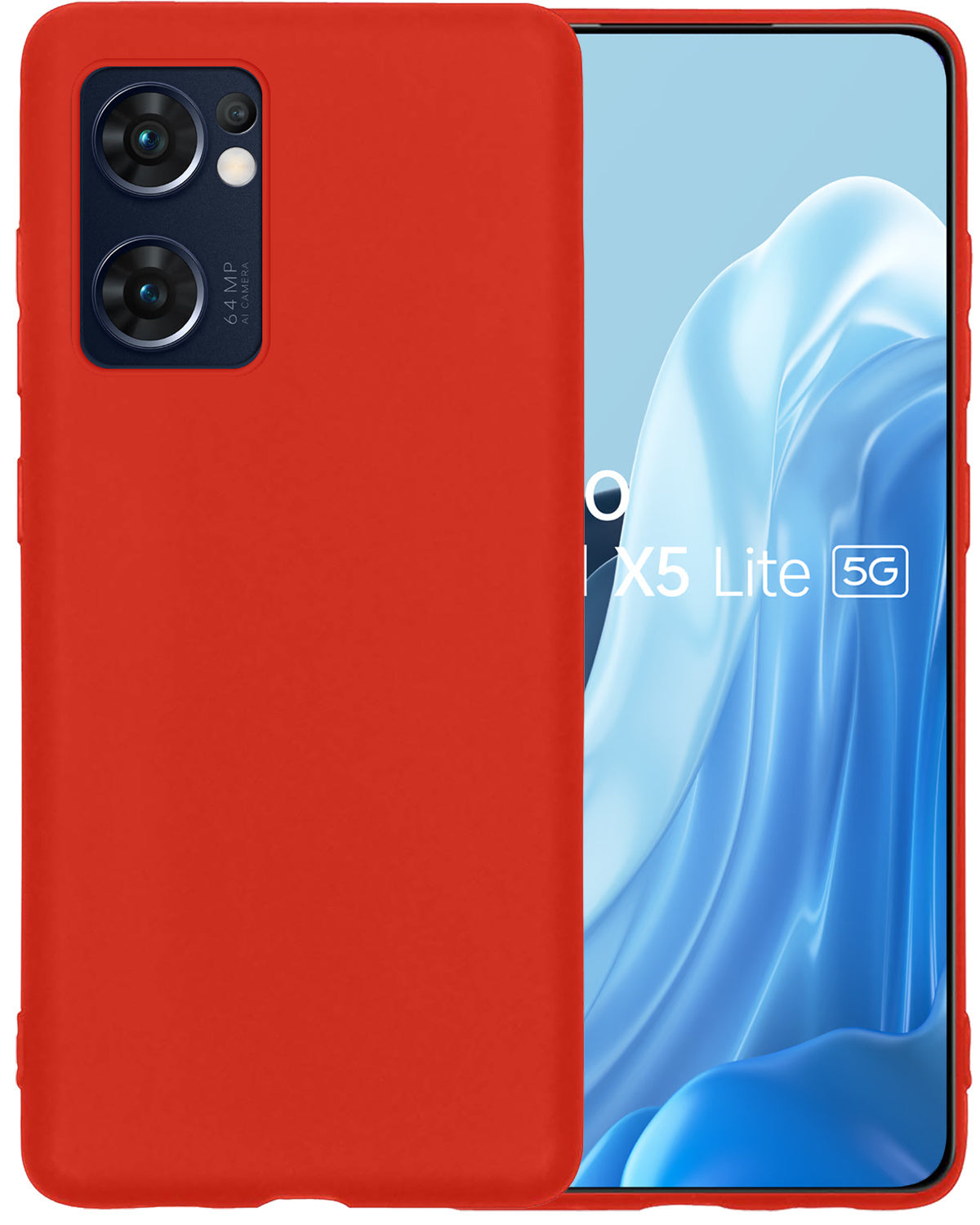 OPPO Find X5 Lite Hoesje Siliconen - Rood