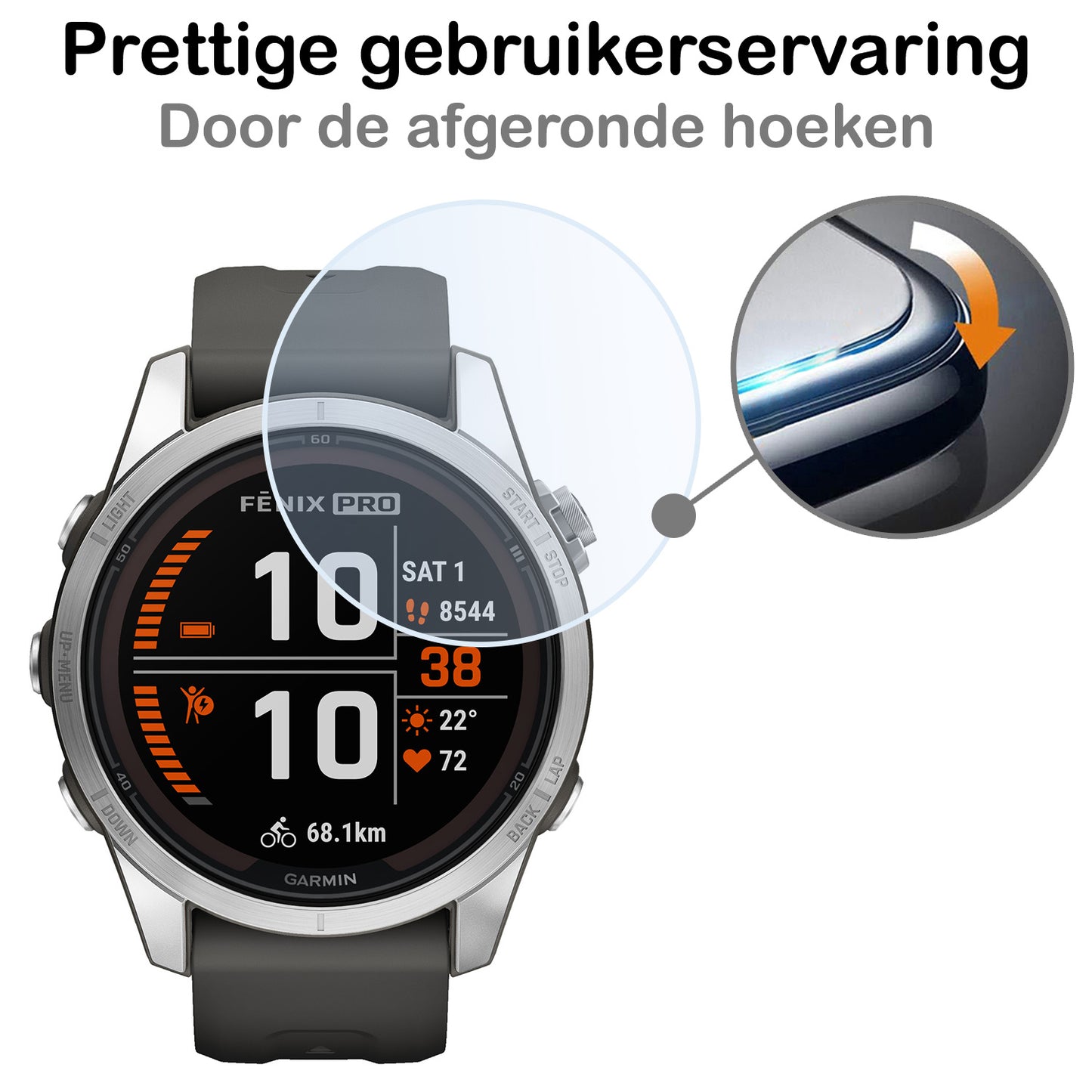 Garmin Fenix 7S Pro Screenprotector Tempered Glass