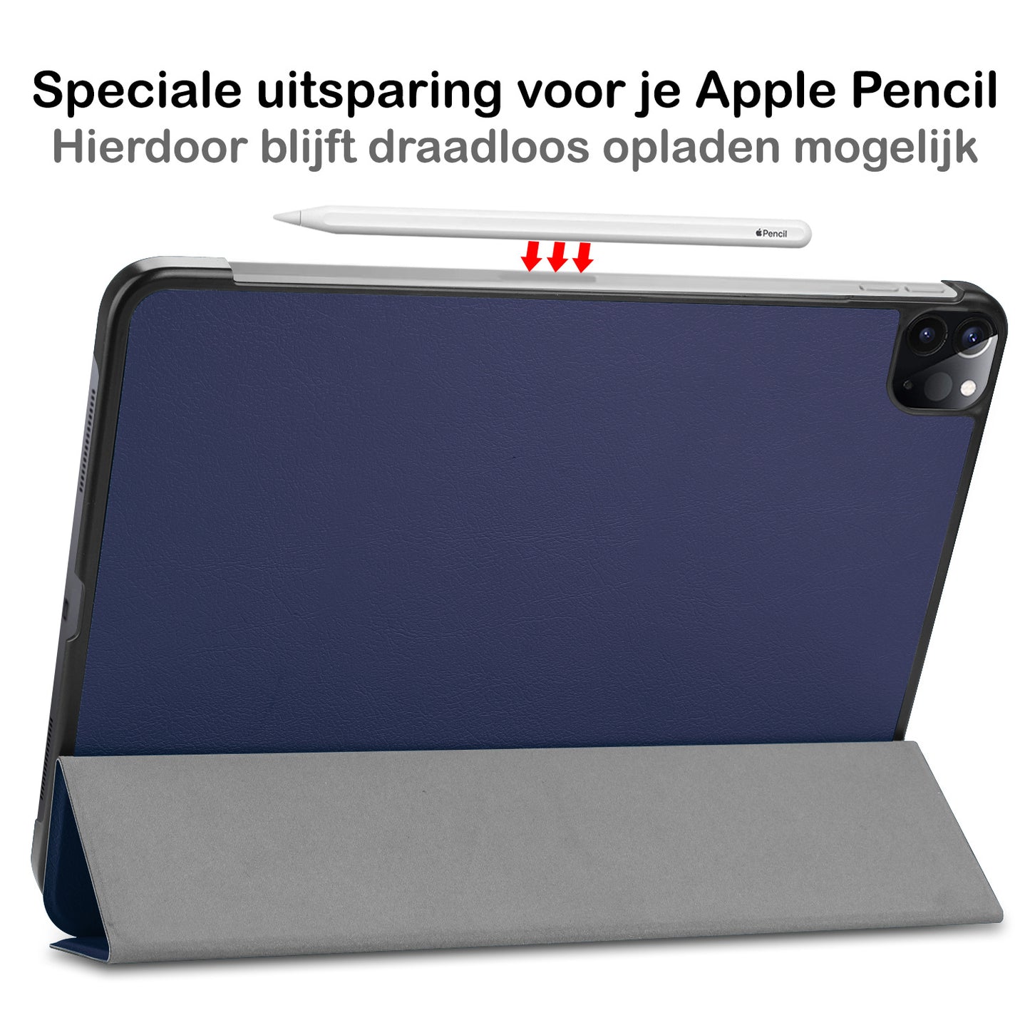 iPad Pro 2021 (12.9 inch) Hoesje Book Case - Donkerblauw