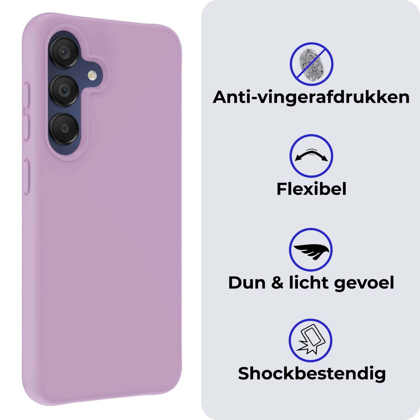 Samsung A15 Hoesje Siliconen - Lila