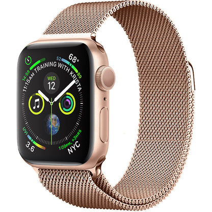 Polsbandje Met Magneetsluiting Geschikt voor Apple Watch SE 44 mm Bandje Milanees - Rose Goud