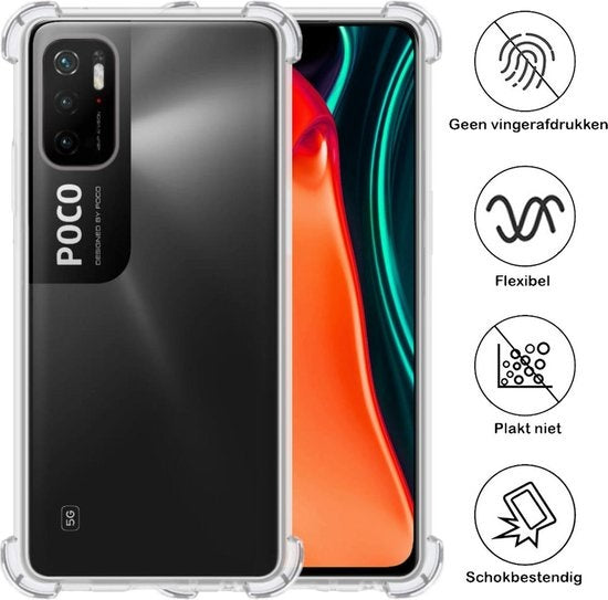 Poco M3 Pro Hoesje Shock Proof Siliconen - Transparant