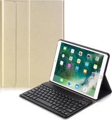 iPad 10.2 2019 Toetsenbord Hoes met Uitneembaar toetsenbord - Goud