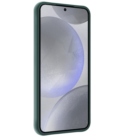 Samsung S24 Plus Hoesje Siliconen Backcover Lichtgewicht - Donkergroen