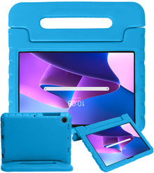 Lenovo Tab M10 Plus 3rd Gen Kinderhoes Shockabsorberend Foam - Blauw