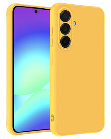 Samsung A56 Hoesje Siliconen Backcover Lichtgewicht - Geel