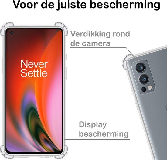 OnePlus Nord 2 Hoesje Shock Proof Siliconen - Transparant