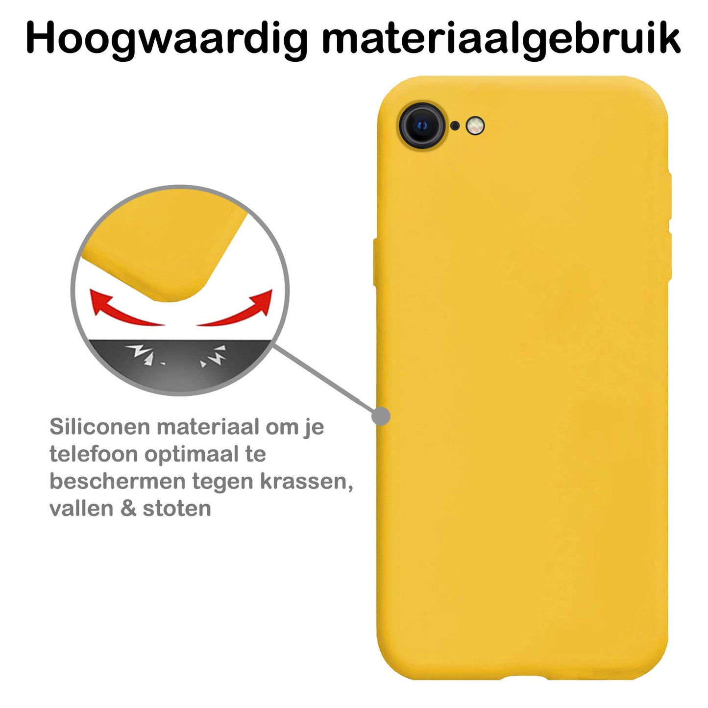 iPhone SE 2022 Hoesje Siliconen - Geel