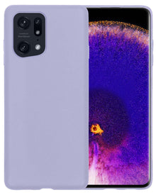 OPPO Find X5 Hoesje Siliconen Backcover Lichtgewicht - Lila