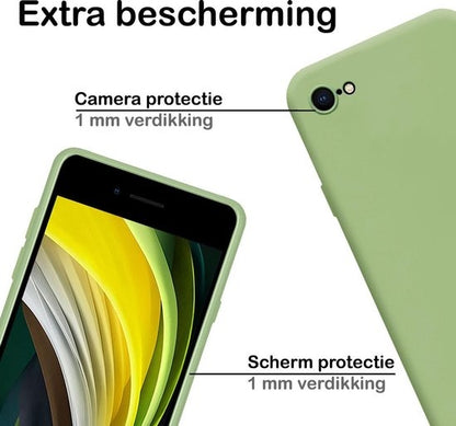 iPhone 7 Hoesje Siliconen Backcover Lichtgewicht - Groen