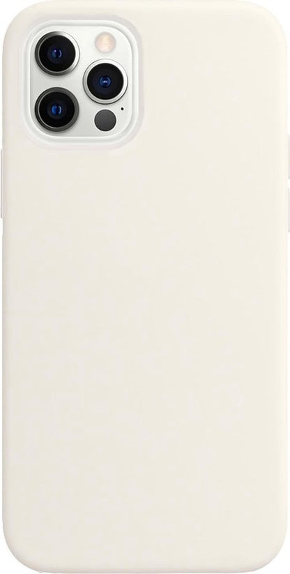 iPhone 12 Pro Max Hoesje Siliconen Backcover Lichtgewicht - Wit