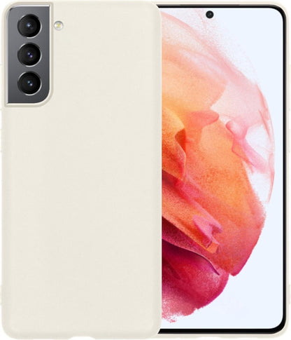Samsung S21 Plus Hoesje Siliconen Backcover Lichtgewicht - Wit