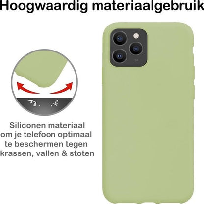 iPhone 11 Pro Max Hoesje Siliconen Backcover Lichtgewicht - Groen