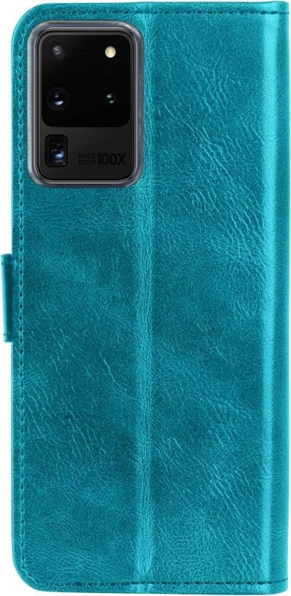 Samsung S20 Ultra Hoesje Book Case Kunstleer - Turquoise