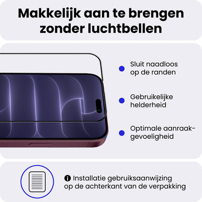 iPhone 18 Pro Max Screenprotector Gehard Glas - Full Screen