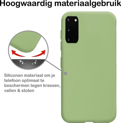 Samsung S20 Hoesje Siliconen Backcover Lichtgewicht - Groen