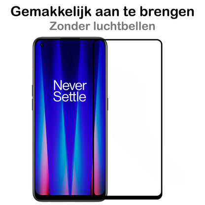 OnePlus Nord CE 2 Screenprotector Full Cover Tempered Glass