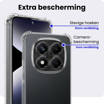 Xiaomi Redmi Note 14 Pro Hoesje Shockproof Backcover Siliconen - Transparant