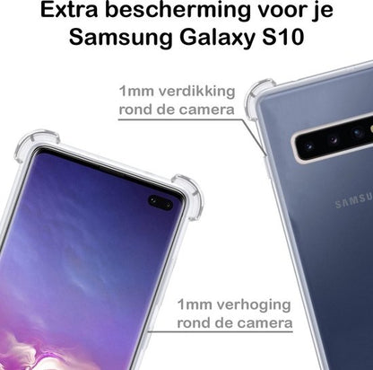 Samsung S10 Plus Hoesje Shockproof Backcover Siliconen - Transparant