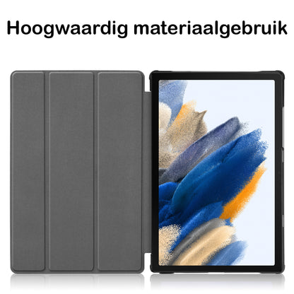 Samsung Galaxy Tab A8 Trifold Bookcase Hoes - Donkergroen