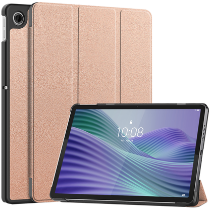 Lenovo Tab 10.1 Trifold Bookcase Hoes - Rosé goud